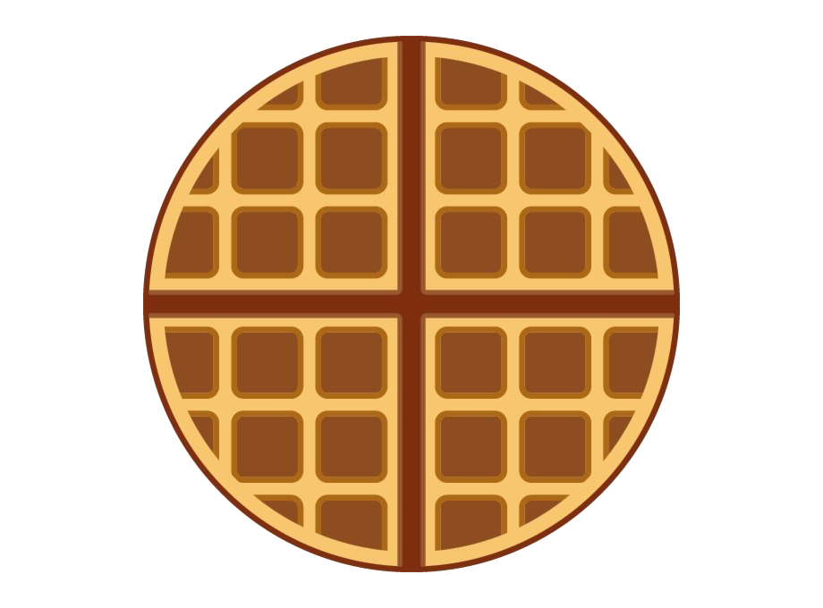Brown Round Waffle Grid Icon Isolated Transparent Background PNG Symbol