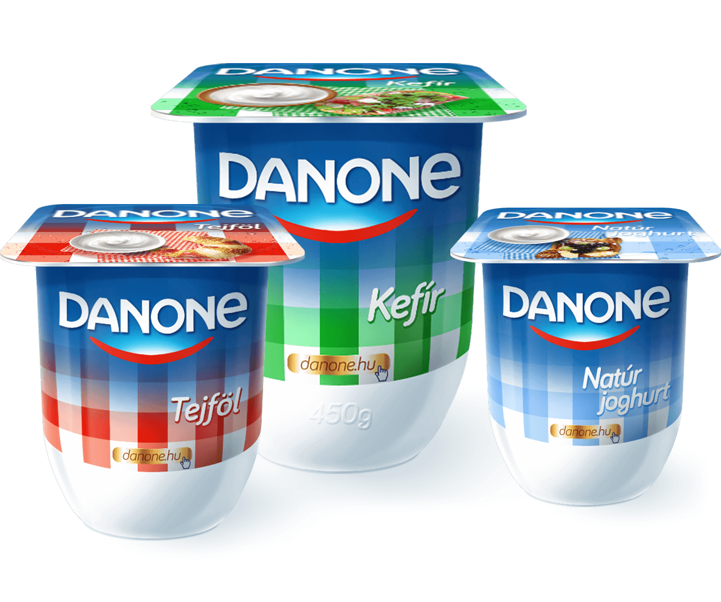 Danone Yogurt Cup Variety Pack with Assorted Fruit Flavors PNG Product Photo