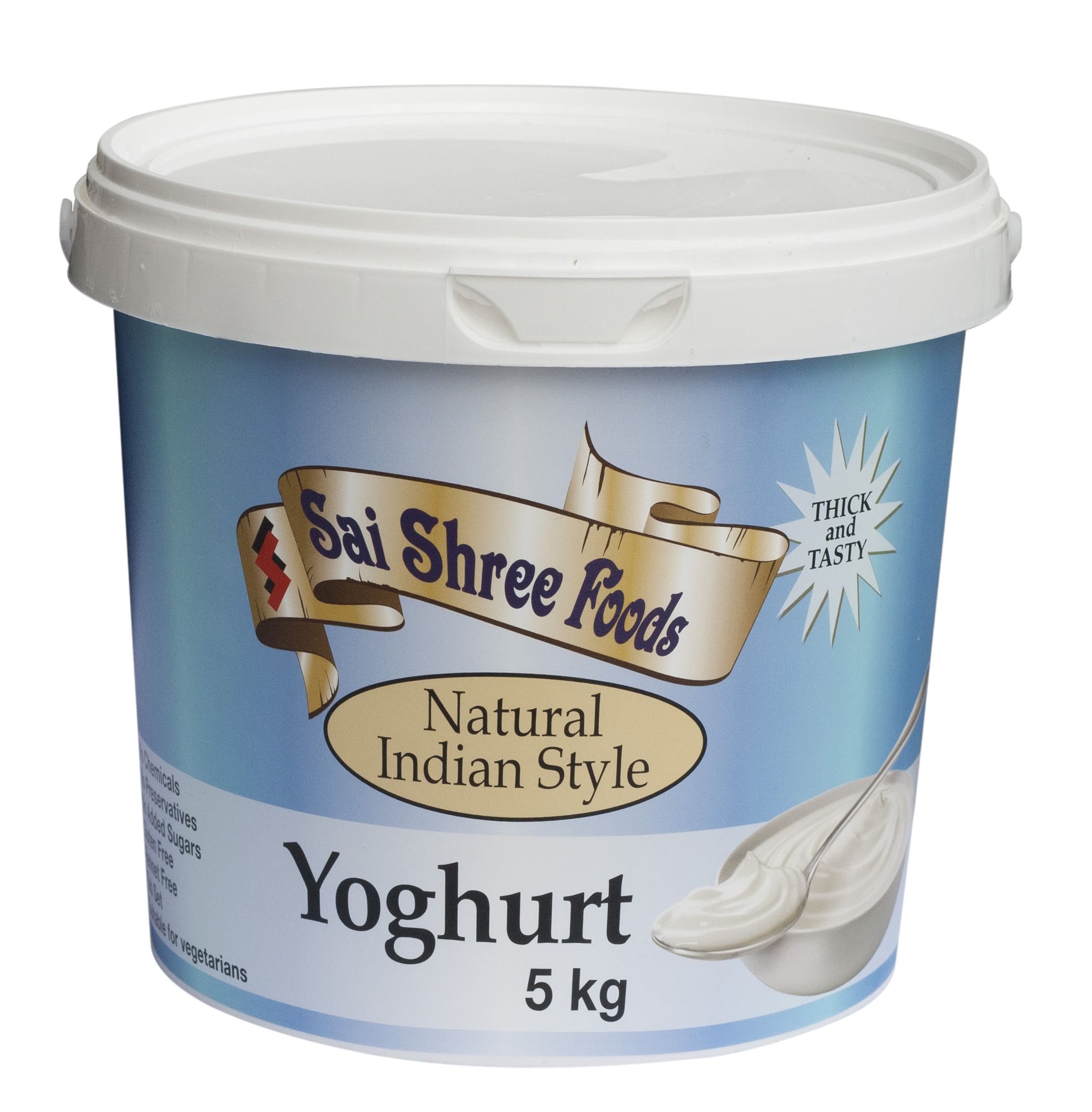 Le Sire Farms Natural Indian Style Yogurt Five Kilogram Tub PNG Product Photo