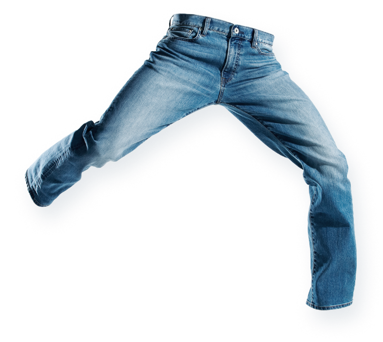 Mid-Air Blue Denim Jeans with Faded Wash