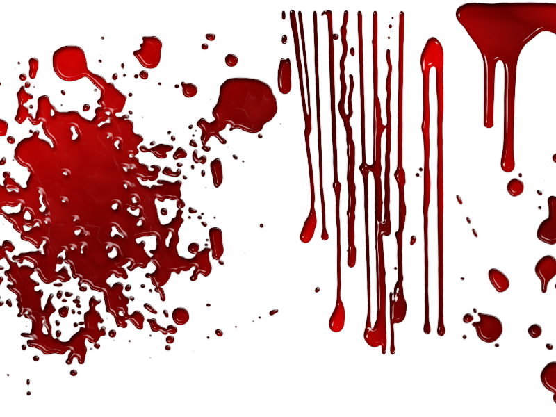Red Blood Splatter and Drips Set