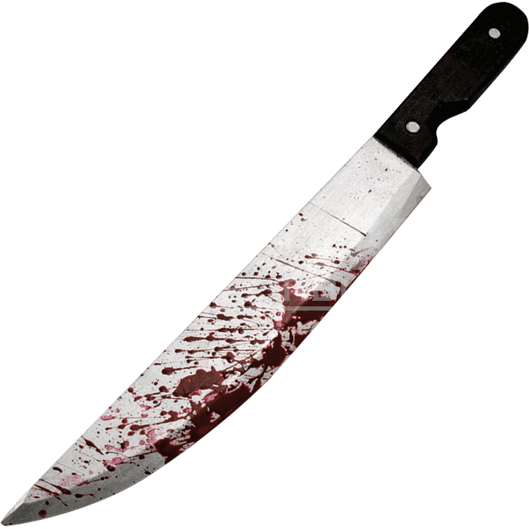Bloody Chef Knife with Black Handle