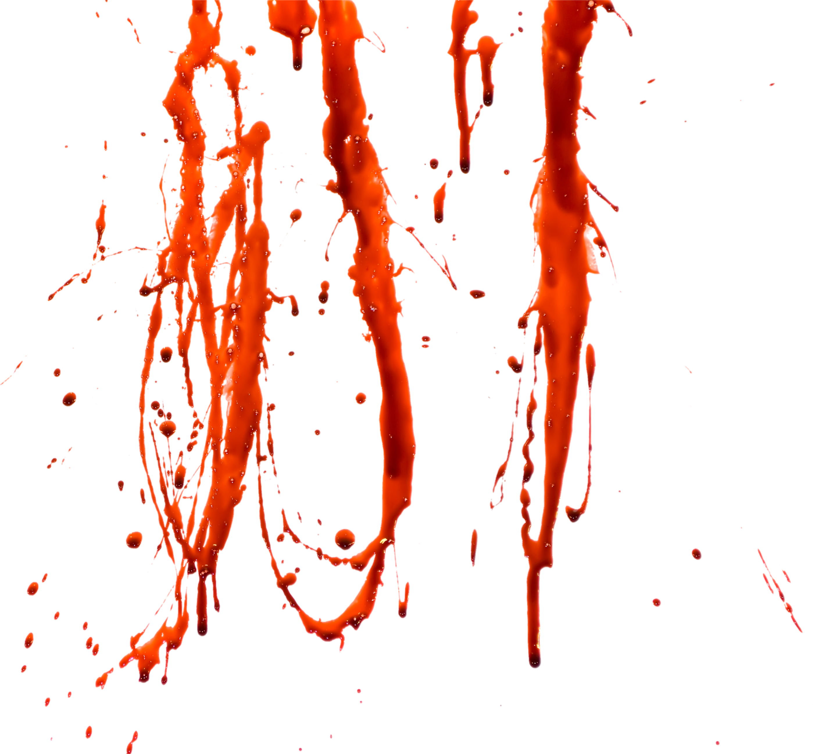 Red Blood Splatter with Long Drips
