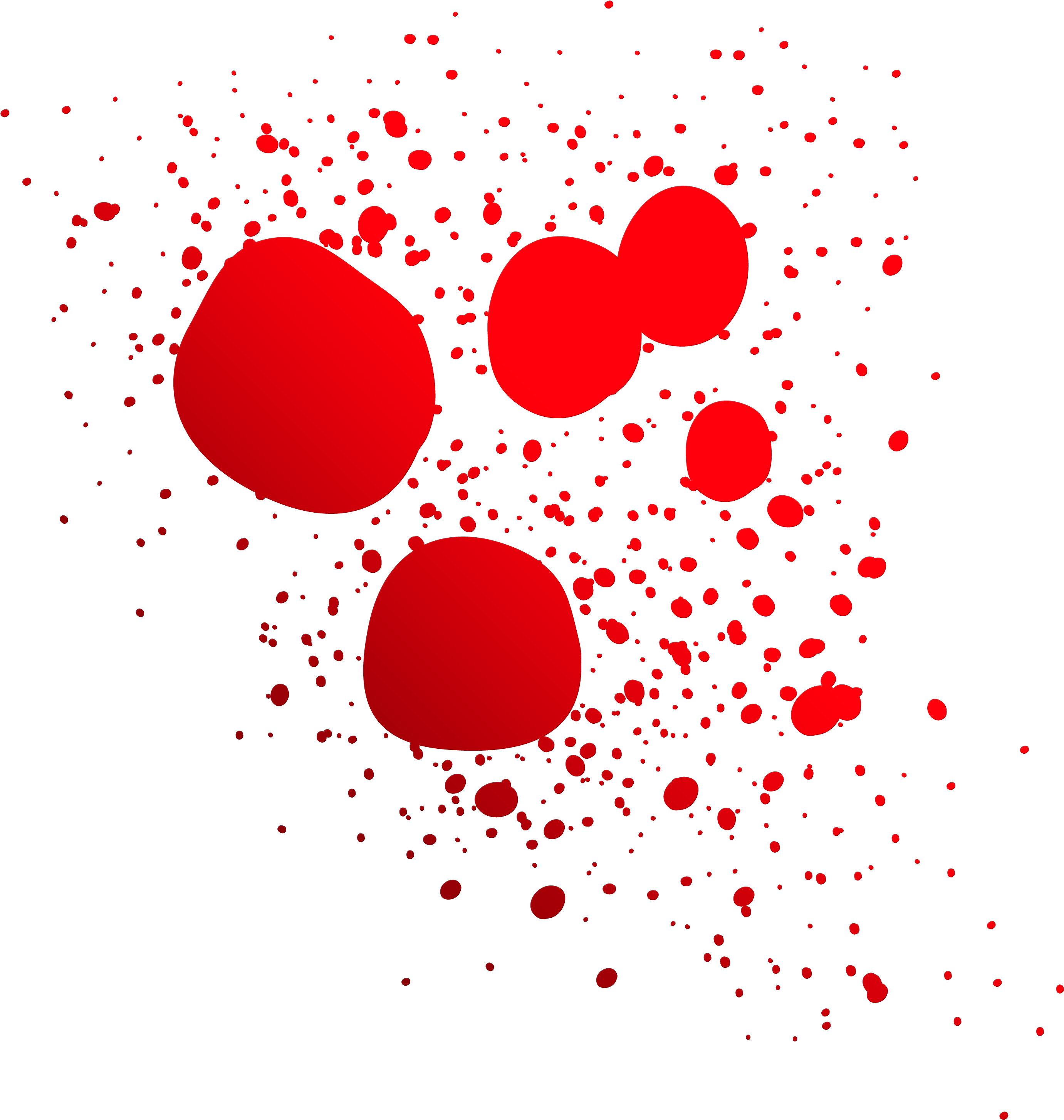 Red Paint Splatter with Gradient Blobs