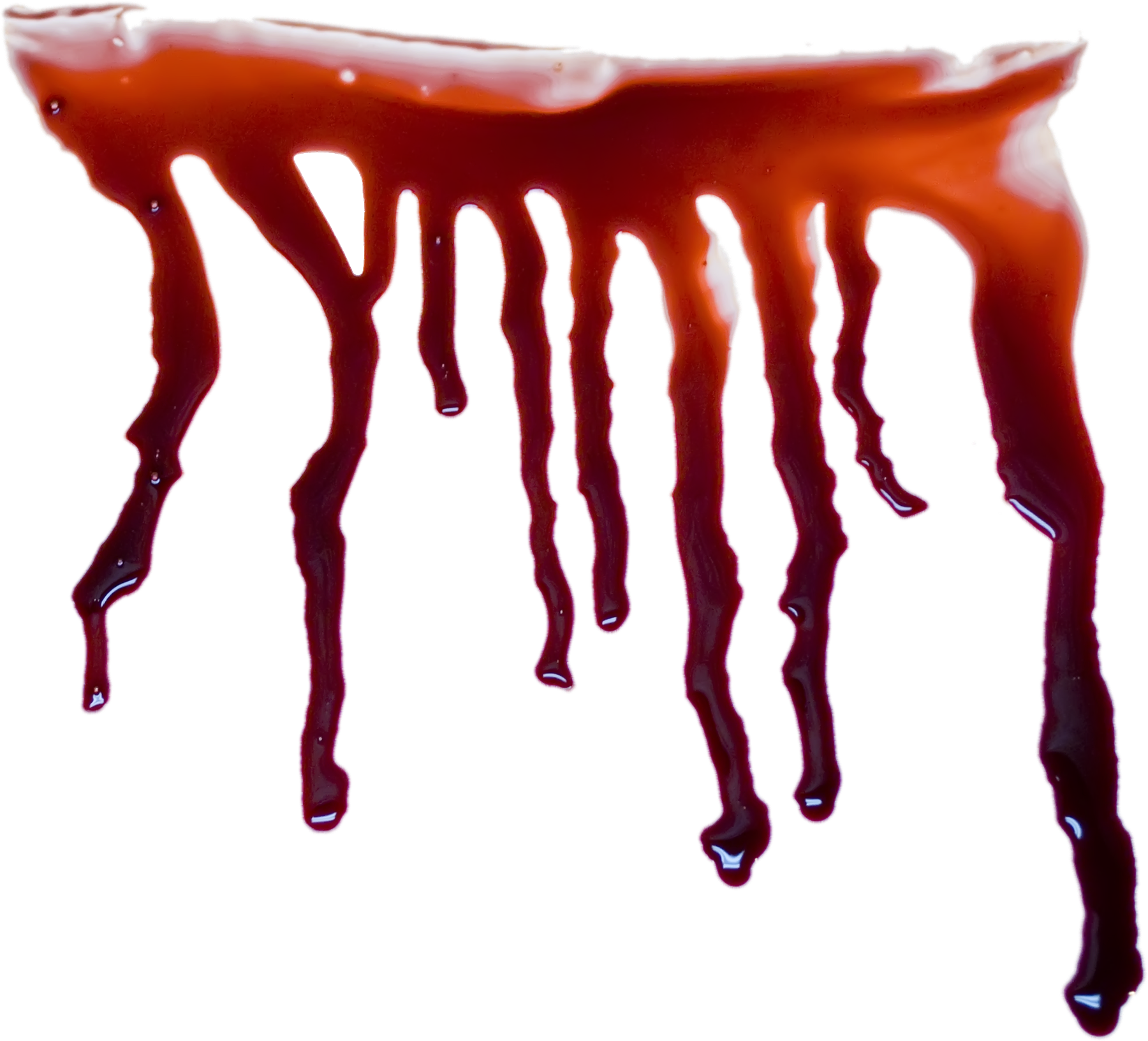 Glossy Red Dripping Liquid Streaks