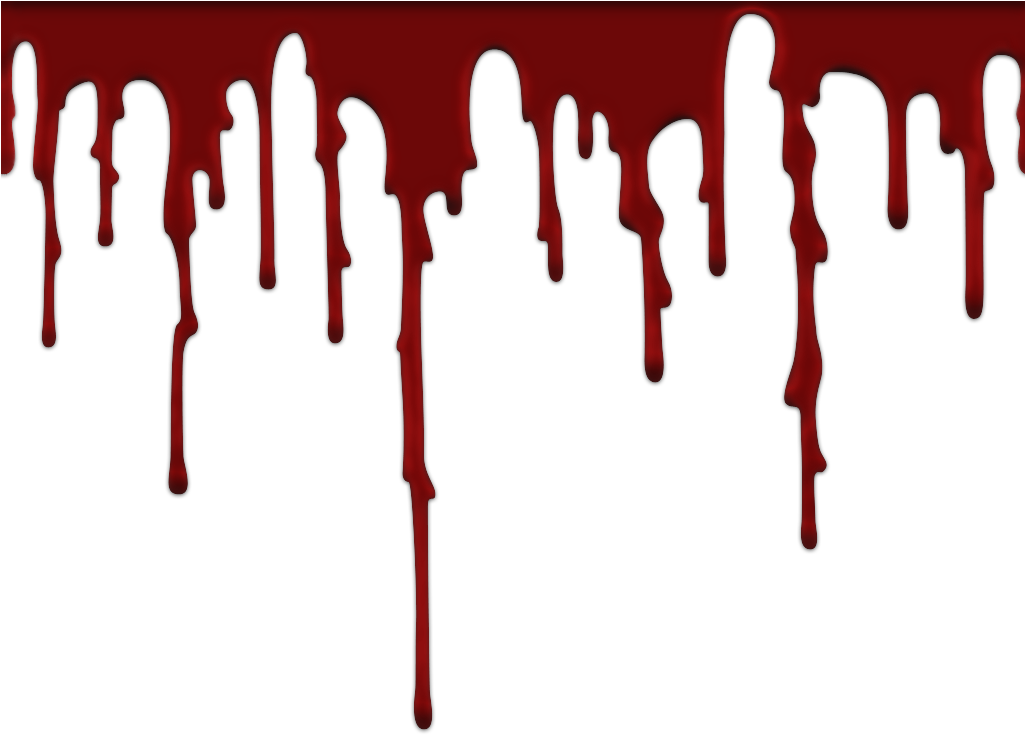 Dark Red Dripping Blood Border Drips