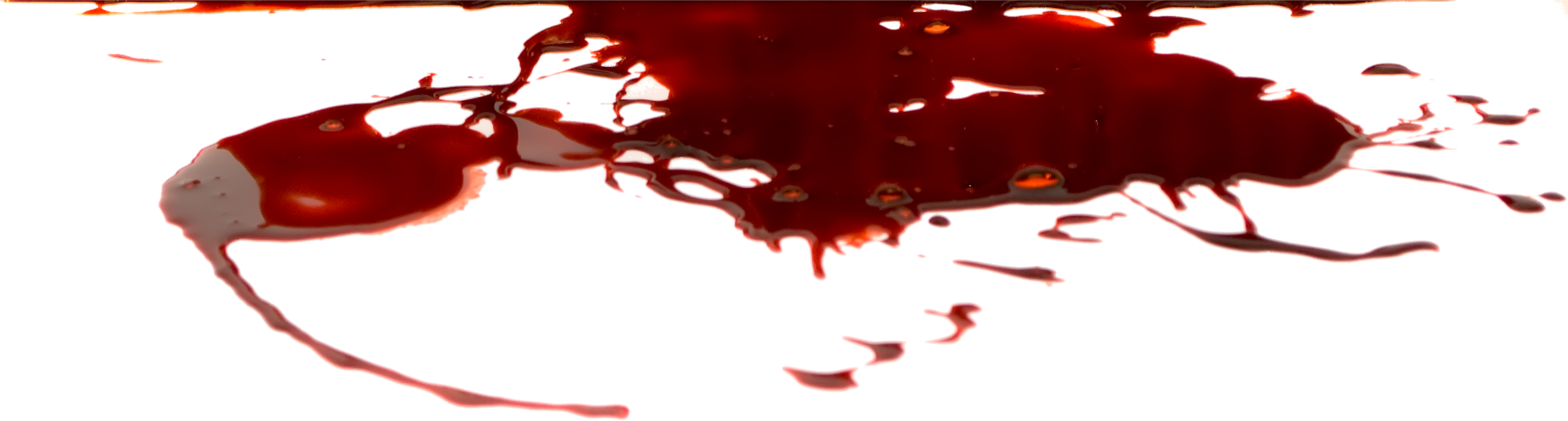 Dark Red Liquid Spill with Glossy Splatters