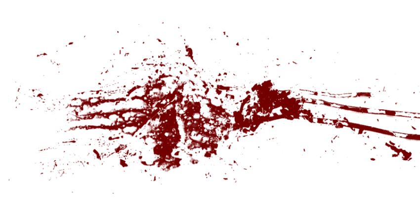 Dark Red Splatter Streak Spreading Horizontally