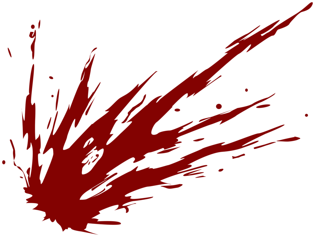 Dark Red Splatter Spray with Spiky Streaks