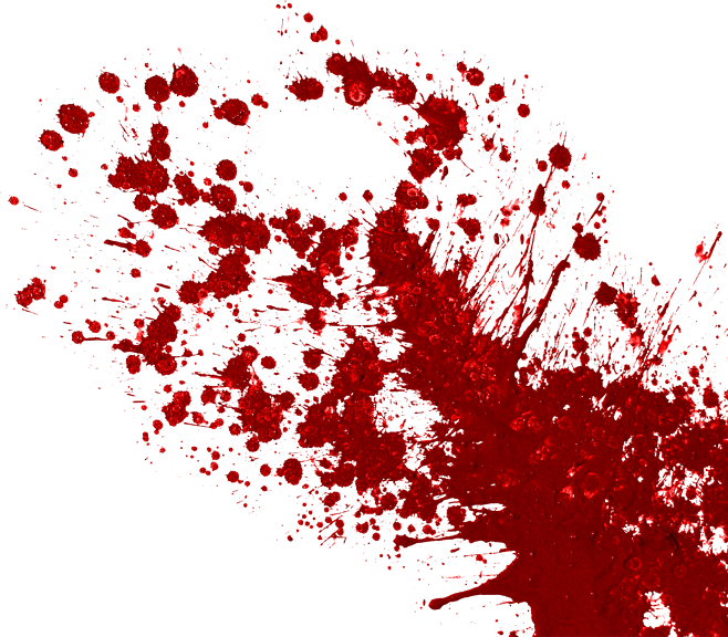 Dark Red Splatter Spray with Droplets