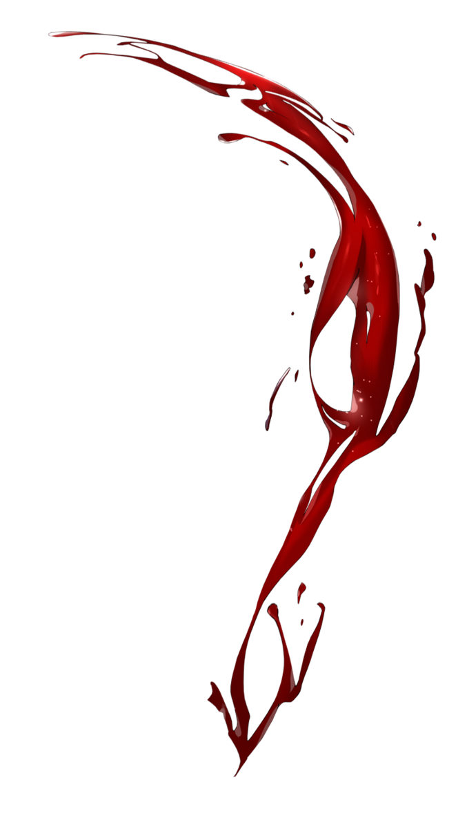 Glossy Red Liquid Splash Swirl Stroke