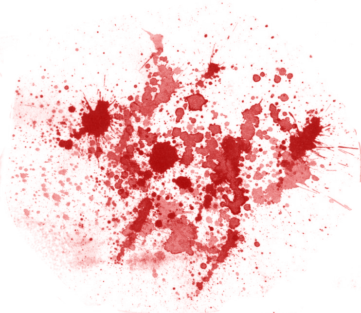Red Paint Splatter Spray Pattern Overlay