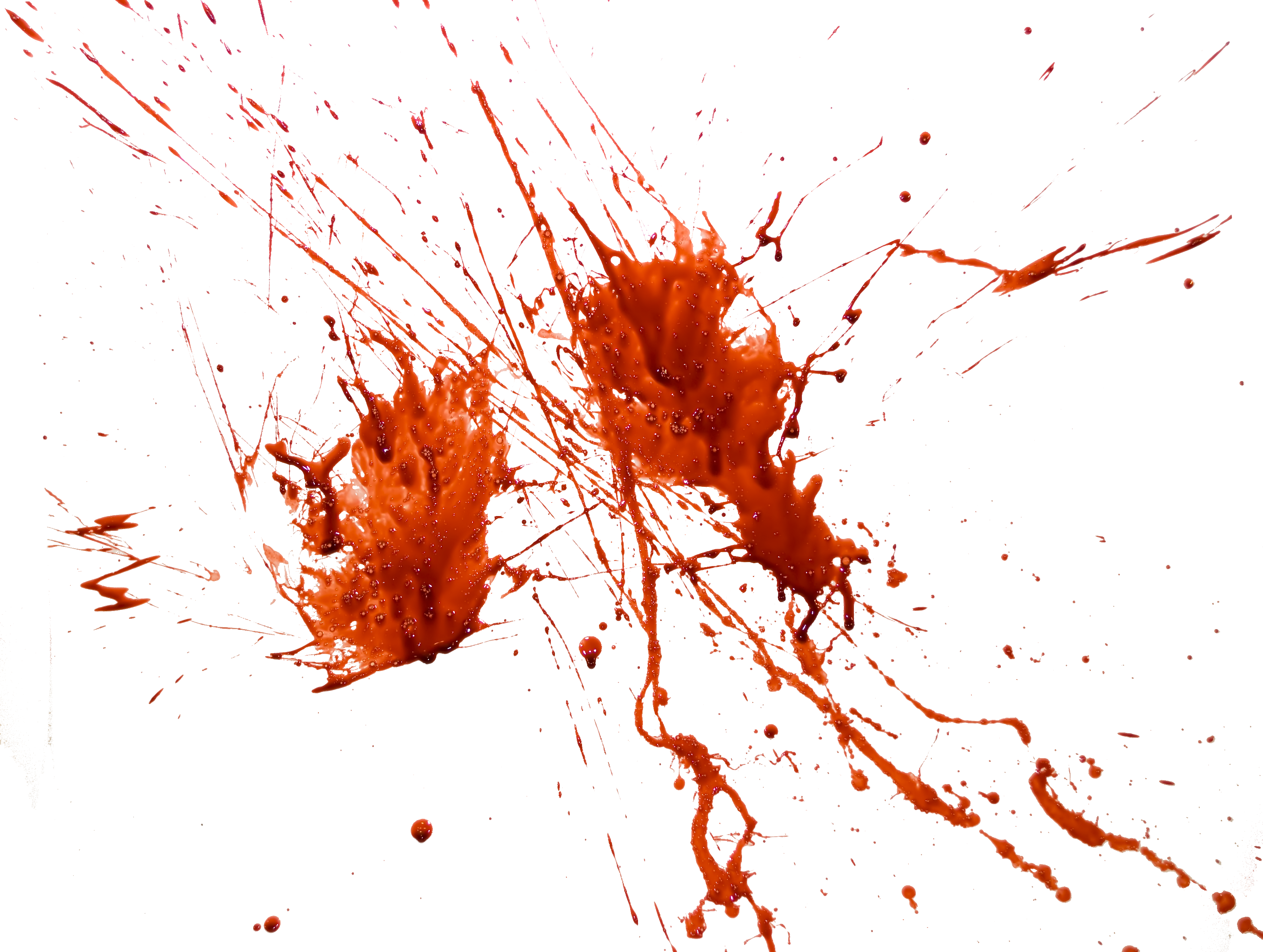 Red Splatter Burst with Droplets and Streaks