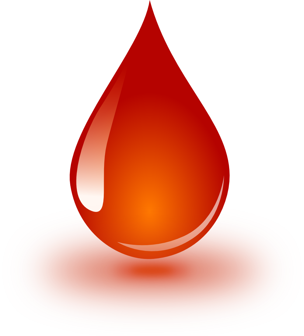 Glossy Red Droplet with Highlights