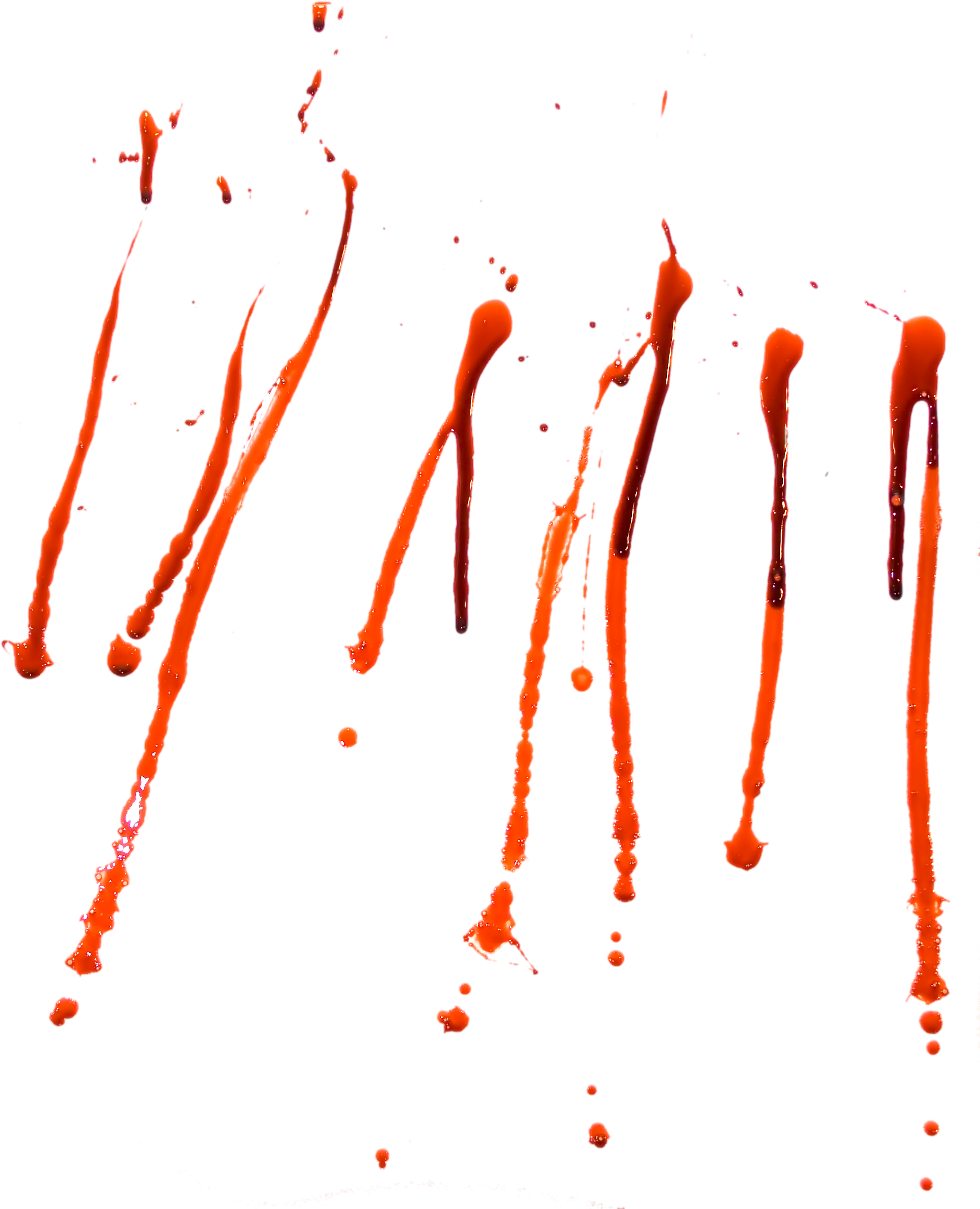 Red Liquid Drips and Splatter Streaks