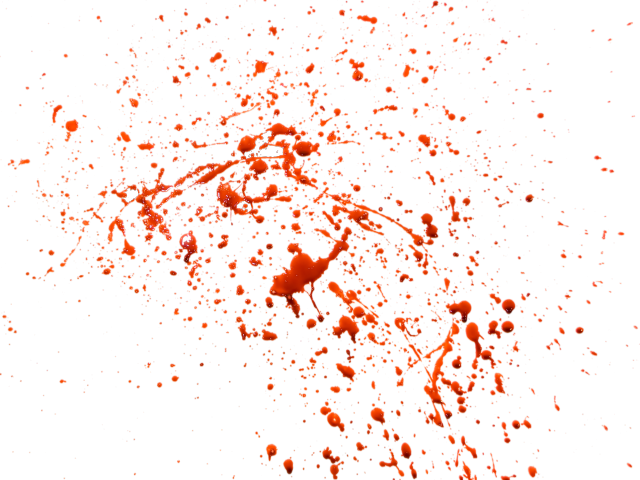 Orange Red Splatter Burst with Fine Droplets