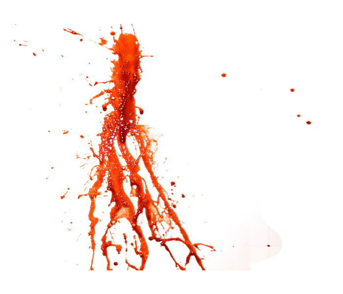 Red Paint Splash with Streaking Drips
