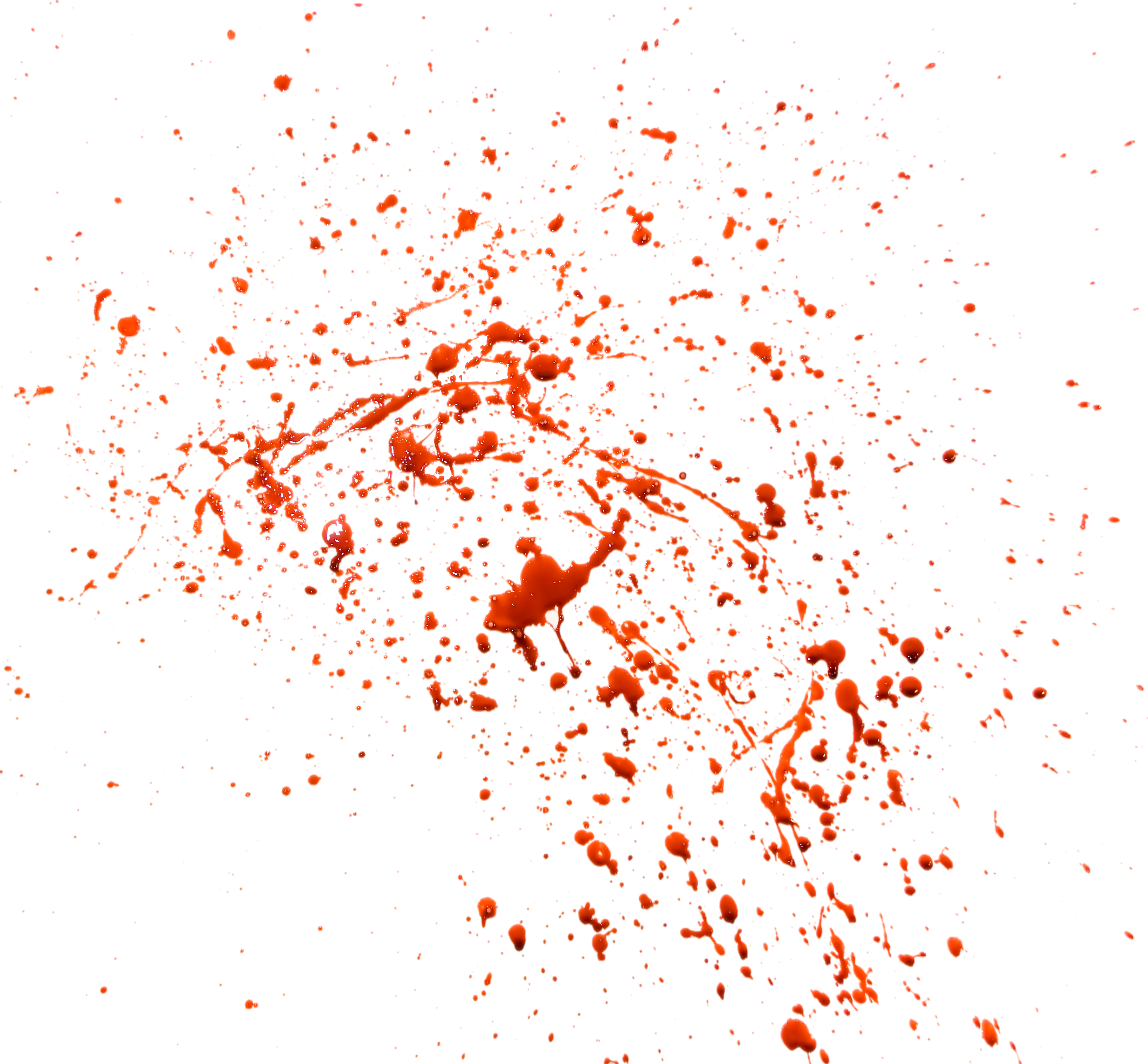 Red Paint Splatter with Scattered Droplets