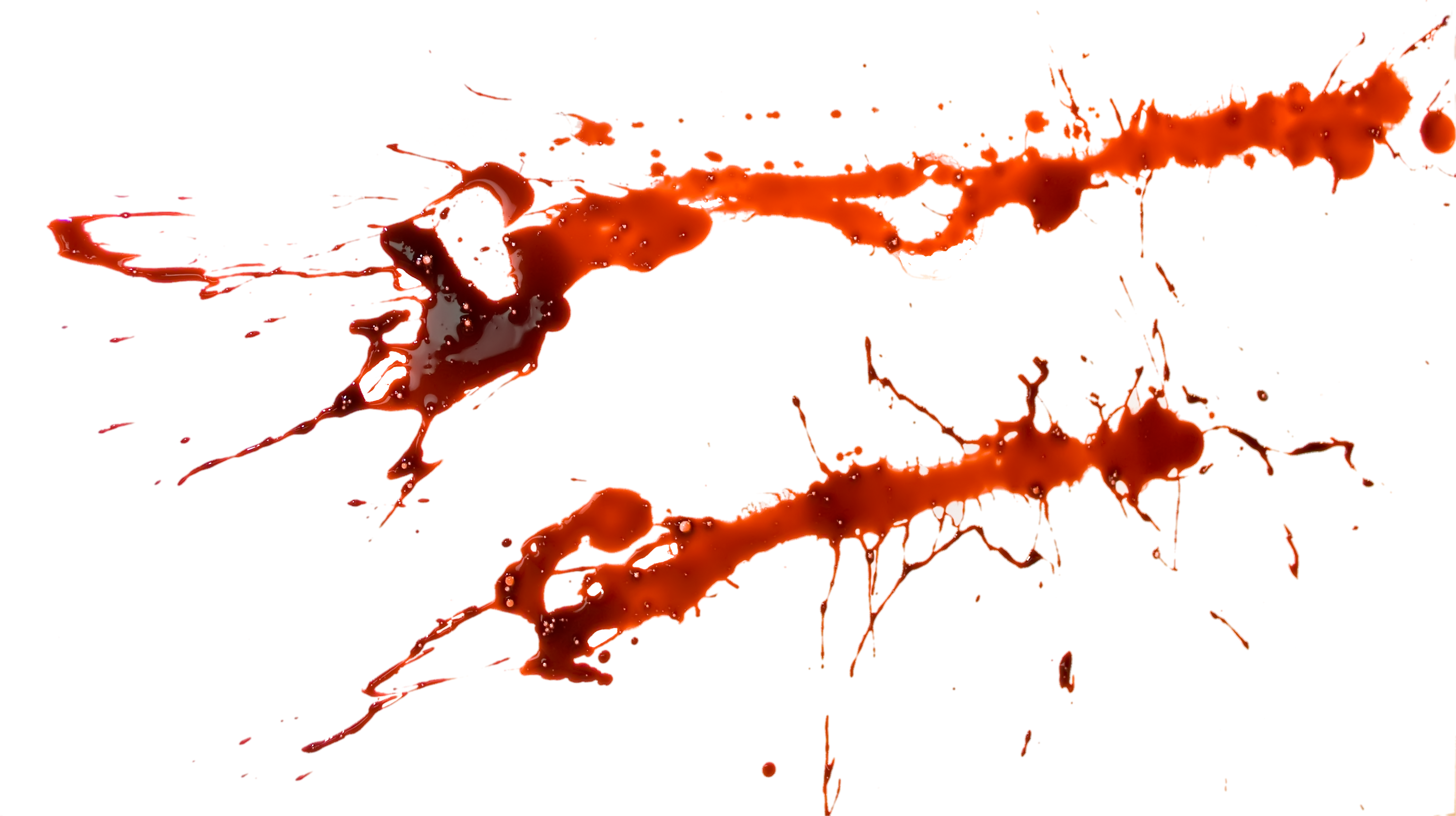 Red Blood Splatter Streaks with Glossy Highlights