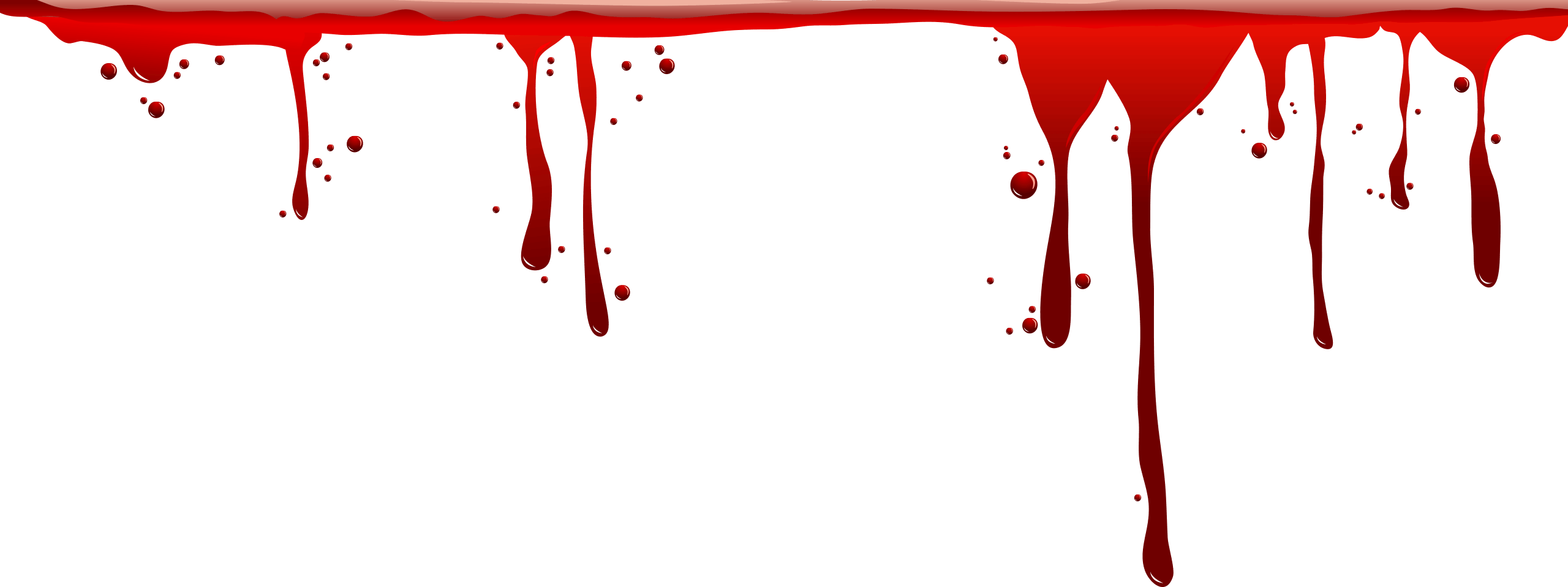 Red Glossy Blood Drips Along Top Edge