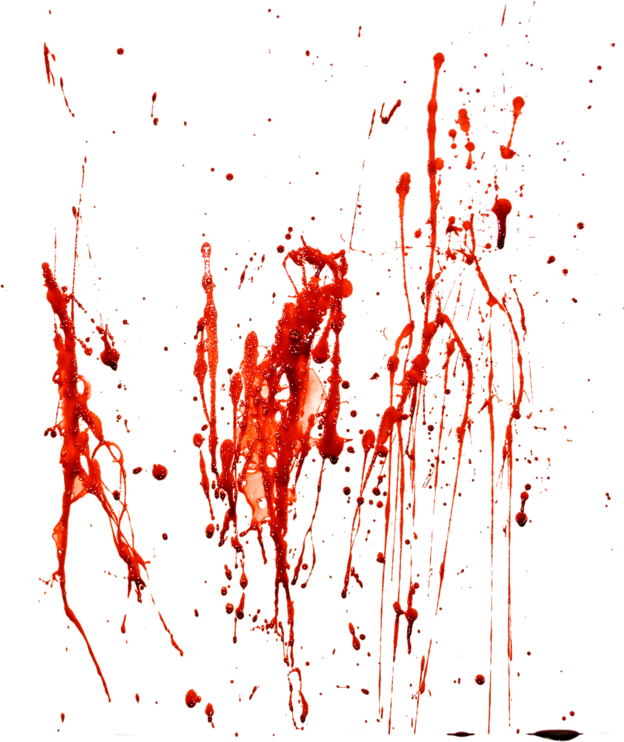 Red Blood Splatter Streaks Running Downward