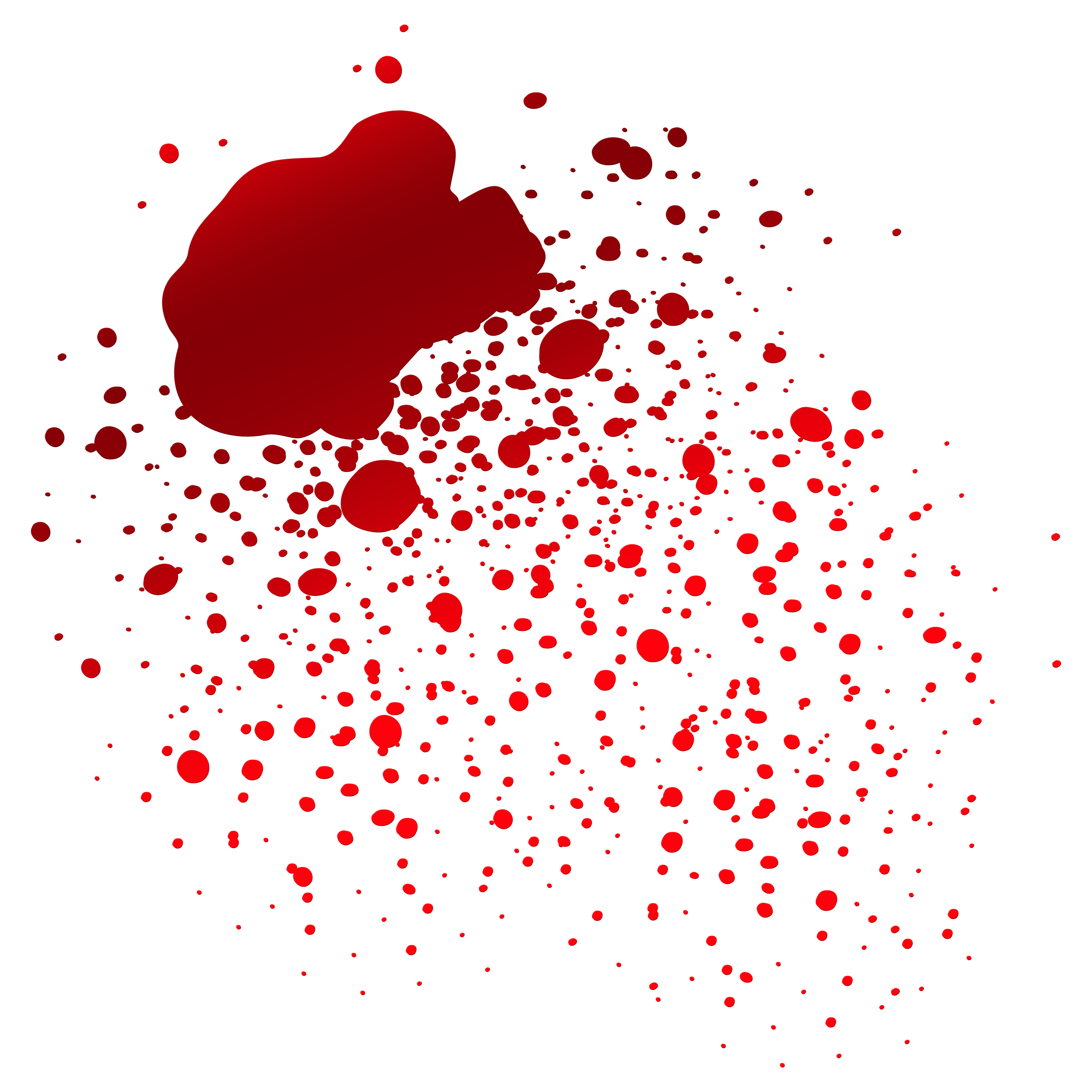 Red Gradient Splatter with Scattered Droplets