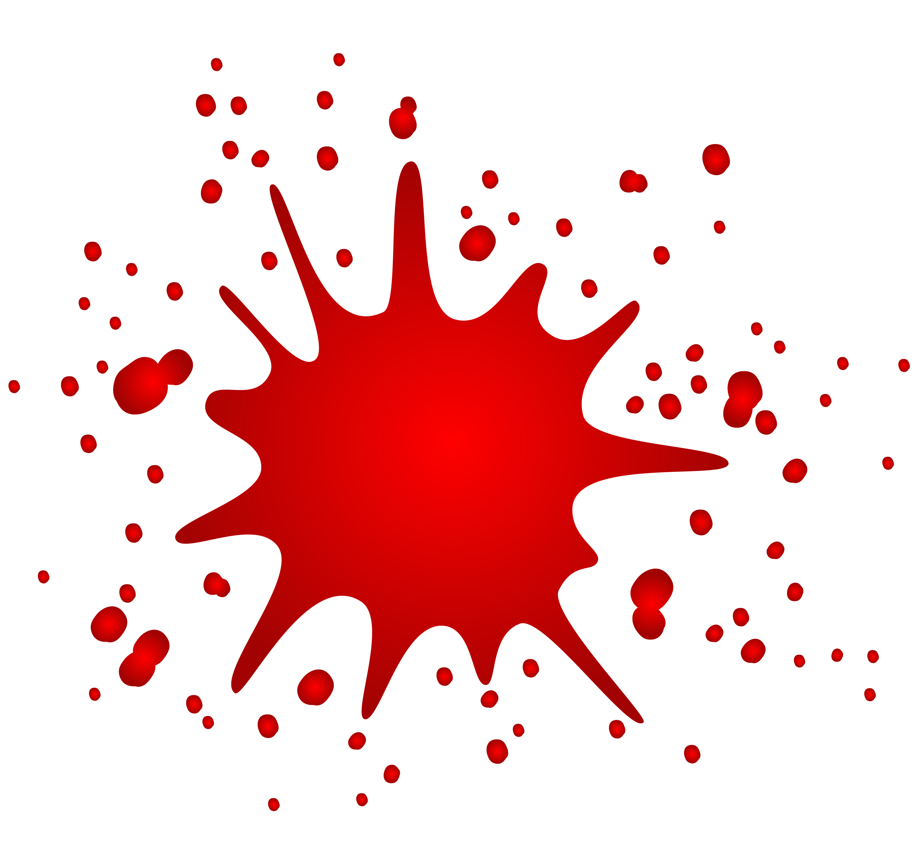 Red Gradient Splatter with Scattered Droplets