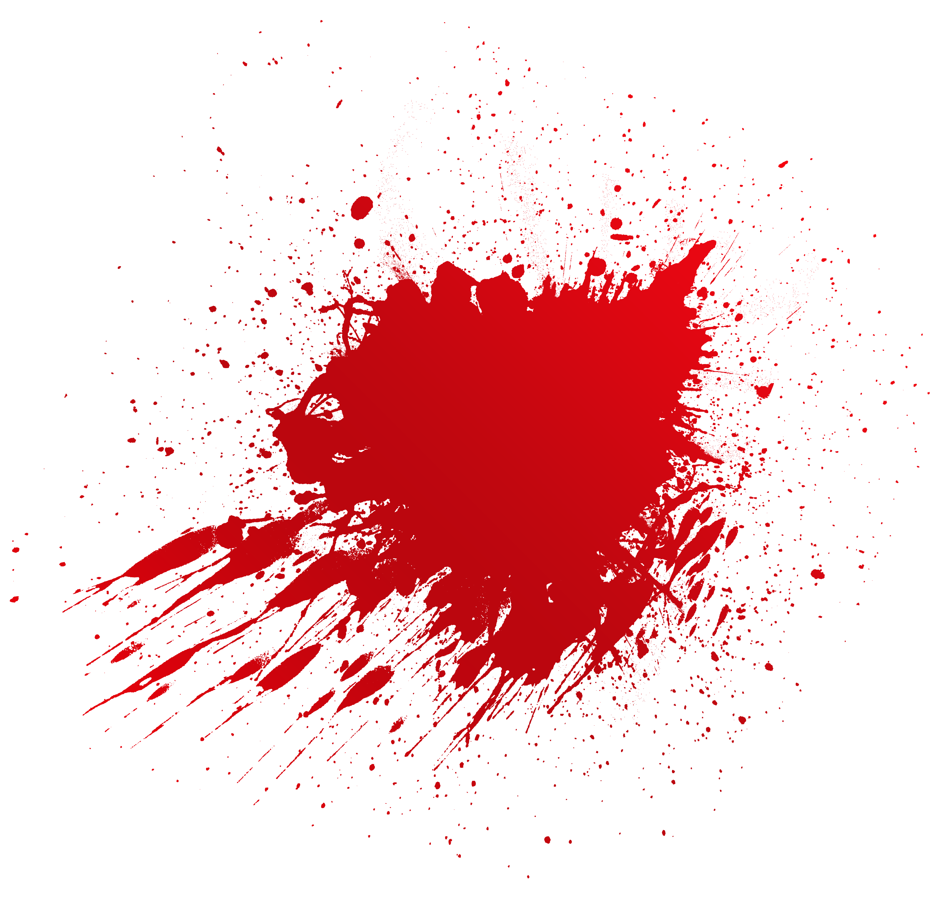 Red Splatter Burst with Dripping Streaks
