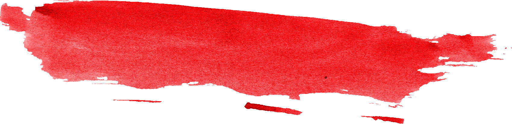 Red Watercolor Brush Stroke with Textured Edges