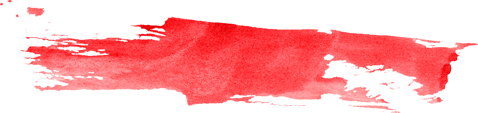 Red Watercolor Brush Stroke with Textured Edges