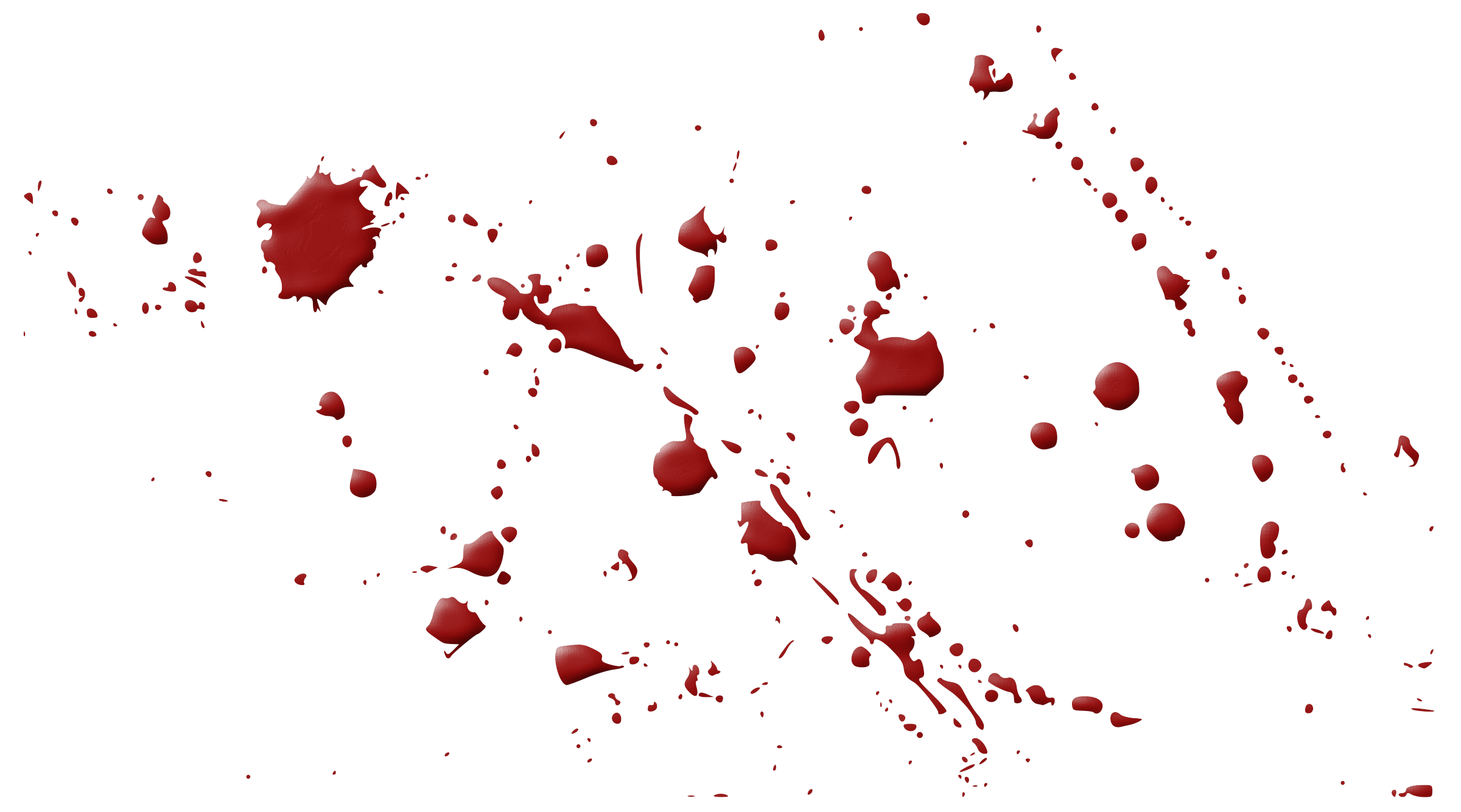 Scattered Dark Red Blood Splatter Spots