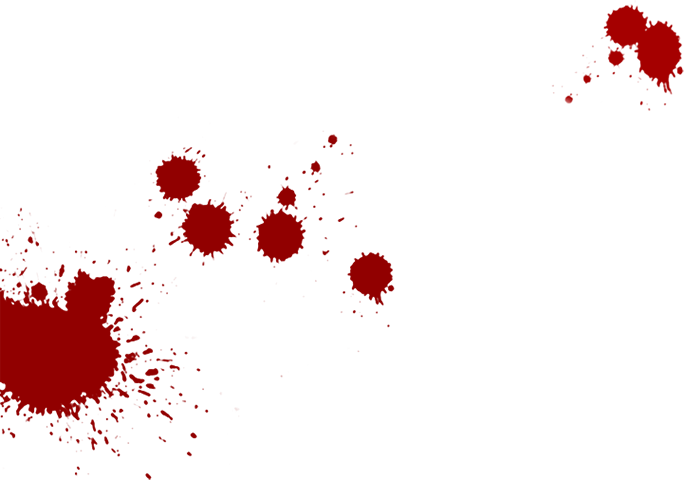 Dark Red Blood Splatter Spots Scattered