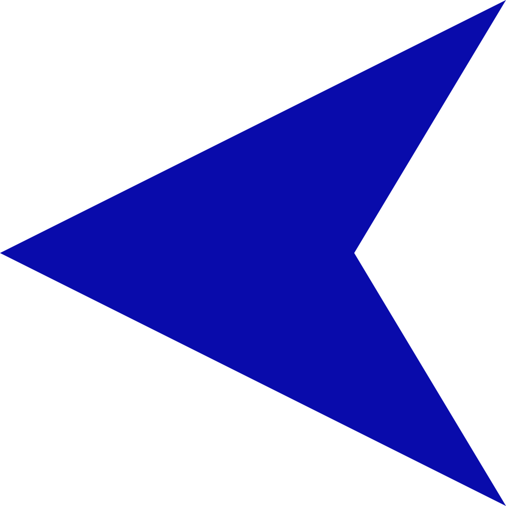 Royal Blue Arrowhead Cursor Icon