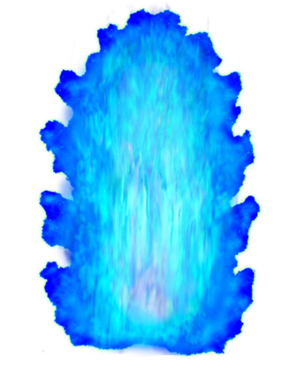Blue Flame Energy Aura Vertical Burst