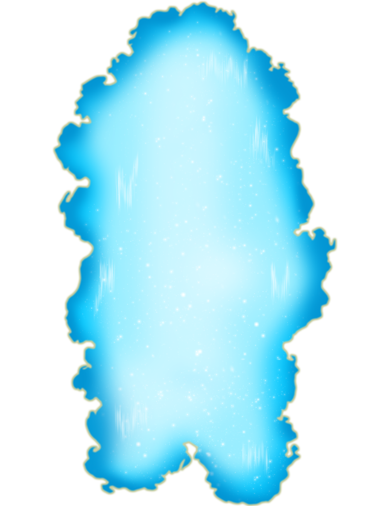 Glowing Cyan Aura Blob with Sparkles