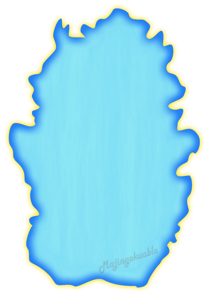 Light Blue Energy Blob with Gold Glow