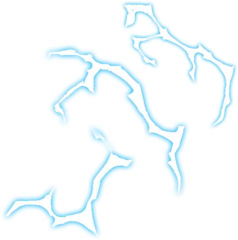 Glowing Blue Lightning Bolt Arcs Overlay