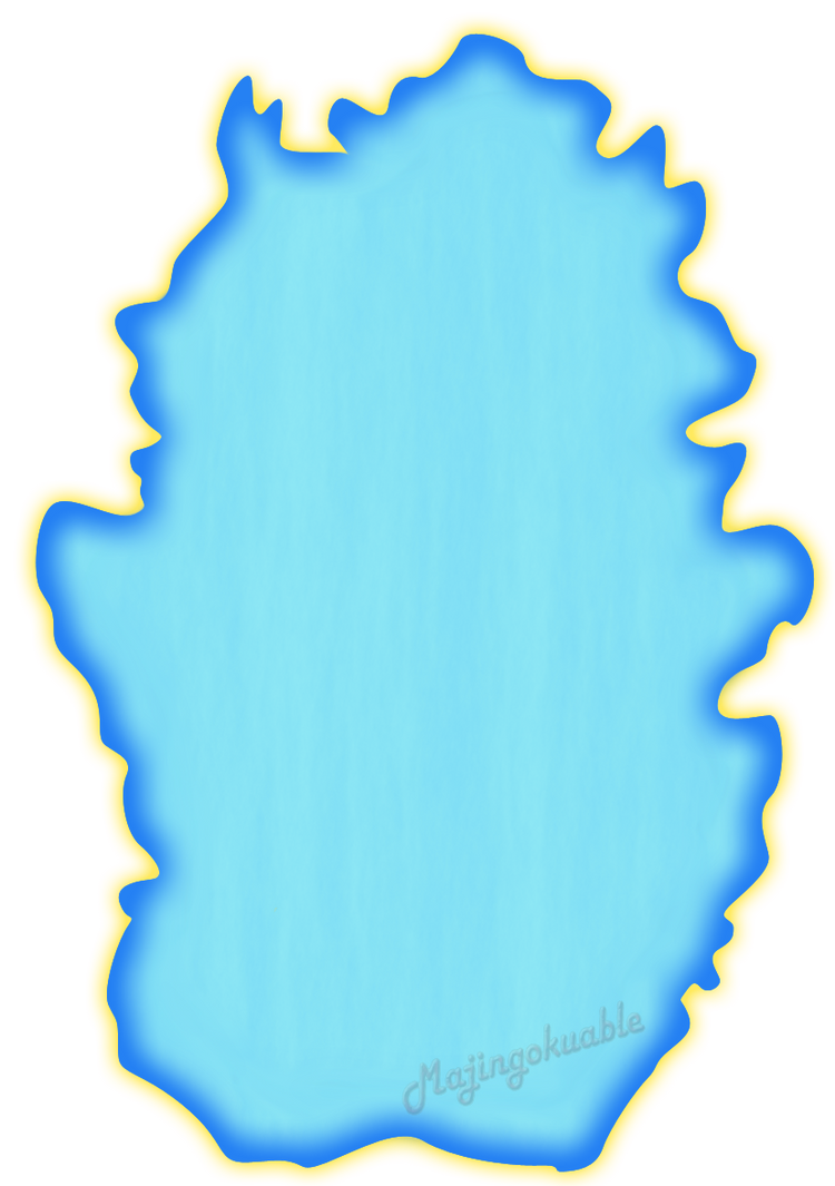 Pale Blue Aura Shape with Glowing Yellow Edge