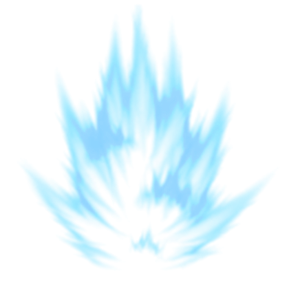 Blue Energy Flame Aura with Spikes