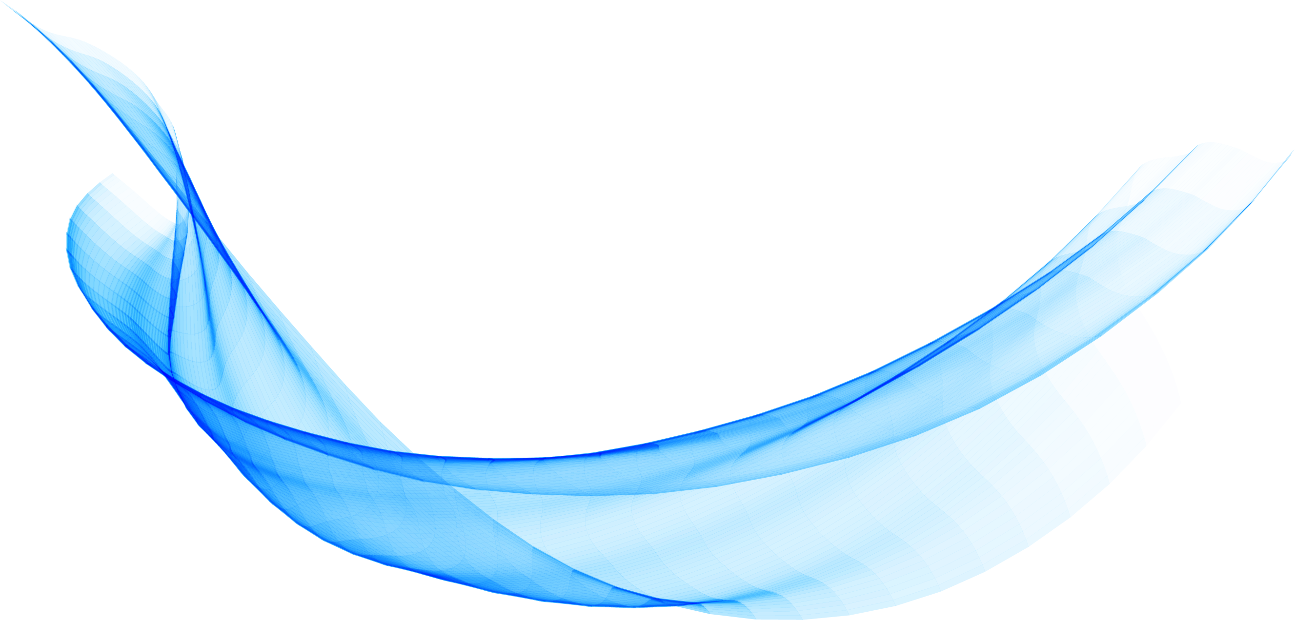 Blue Swirling Wave Ribbon Abstract Design