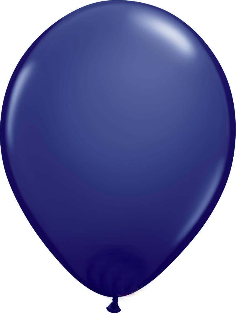 Dark Navy Blue Latex Balloon Realistic Glossy PNG Picture