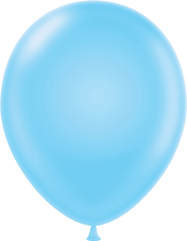 Large Matte Light Blue Latex Balloon Realistic PNG Free Download