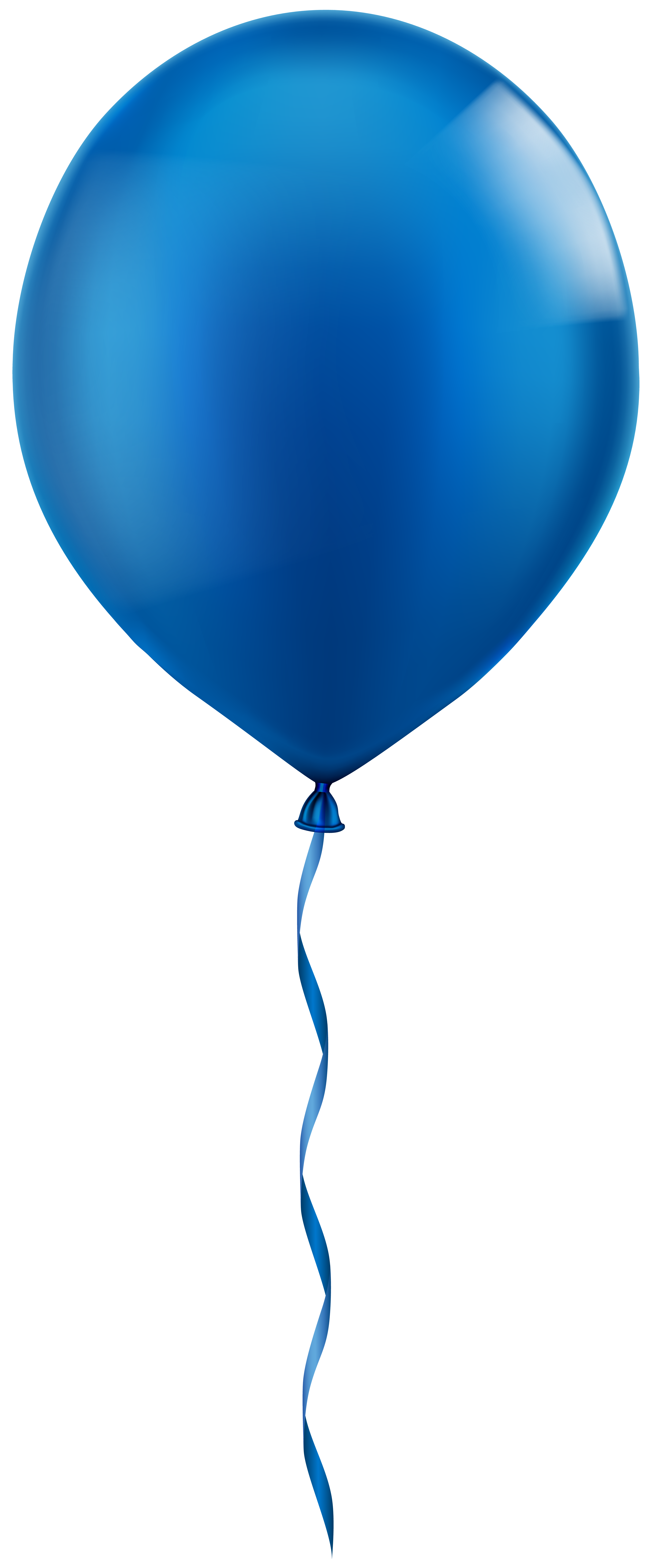 Metallic Dark Blue Balloon On Curly String Realistic PNG Image With Transparency