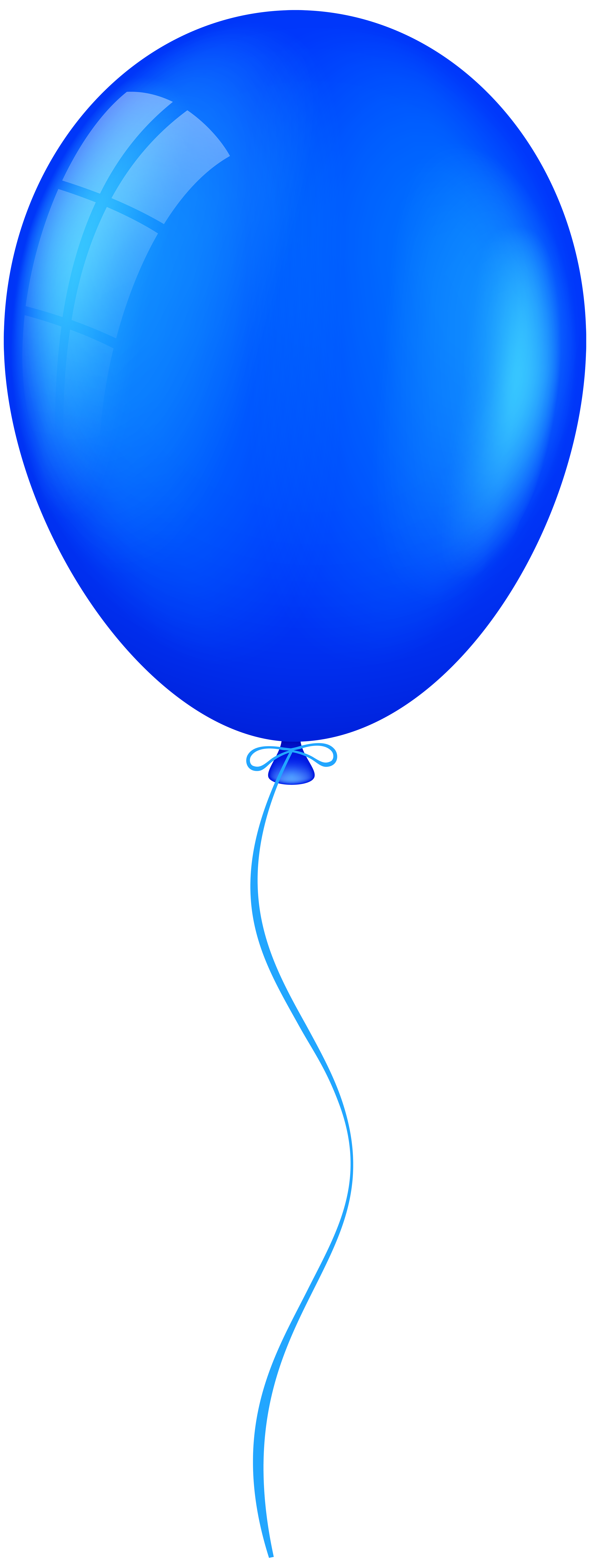Shiny Royal Blue Helium Balloon With String Ultra HD PNG Photo