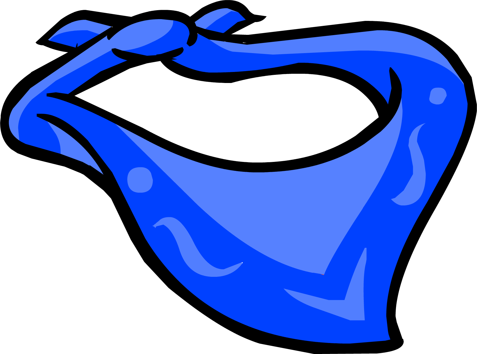 Bright Blue Cartoon Neck Bandana Tied Scarf Illustration HD PNG