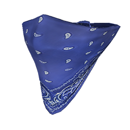 Indigo Blue Paisley Bandana Cowboy Face Cover PNG Free Download