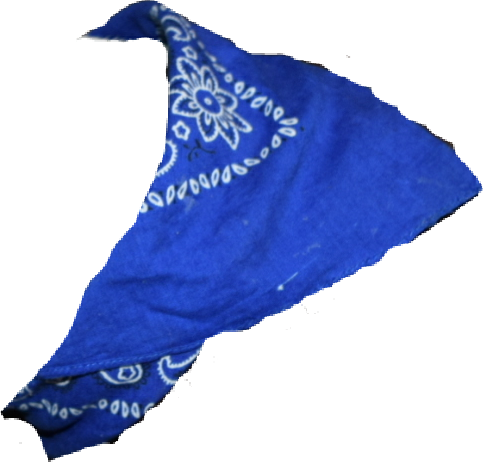 Royal Blue Paisley Bandana Fabric Draped Realistic PNG Picture