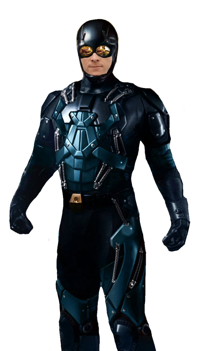 Classic Blue Beetle Ted Kord Costume Standing PNG Picture