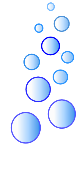 Blue And Purple Bubbles Rising Vertically Flat Vector PNG File