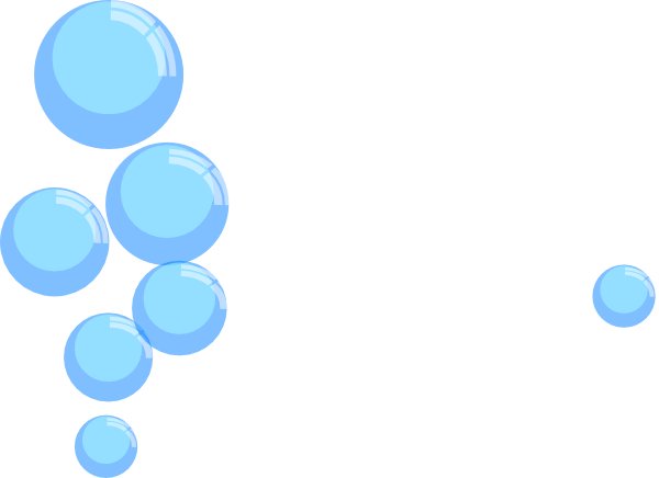 Light Blue Air Bubbles Rising Pattern Underwater PNG Element